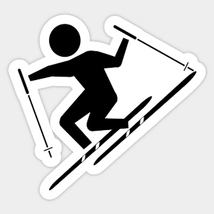 Skiing at Play Sticker